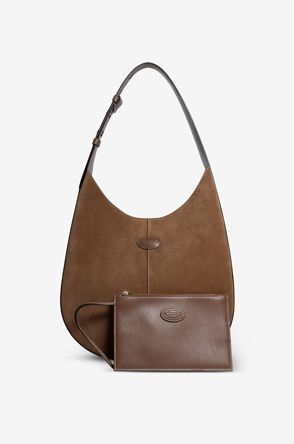 TOD'S Schultertasche aus Wild- und Glattleder Tod's Di Hobo Small Damen HELLBRAUN 5