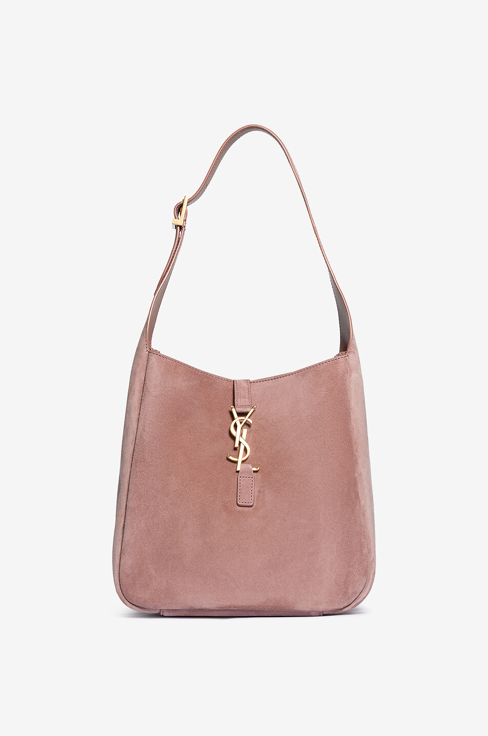 SAINT LAURENT PARIS Le 5 à 7 Small suede shoulder bag Women PINK 1