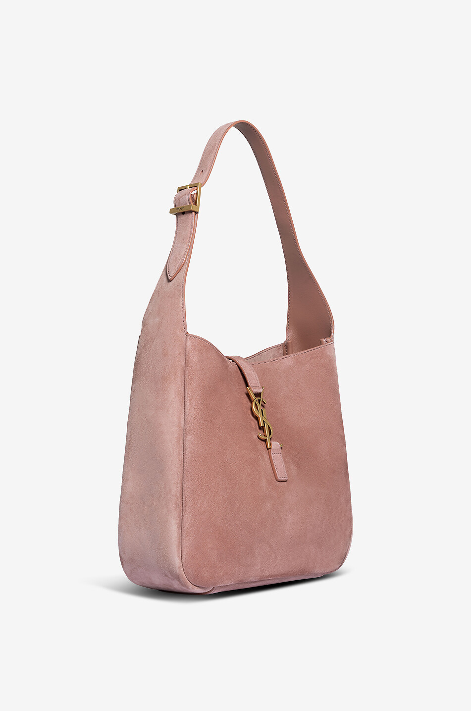 SAINT LAURENT PARIS Le 5 à 7 Small suede shoulder bag Women PINK 2