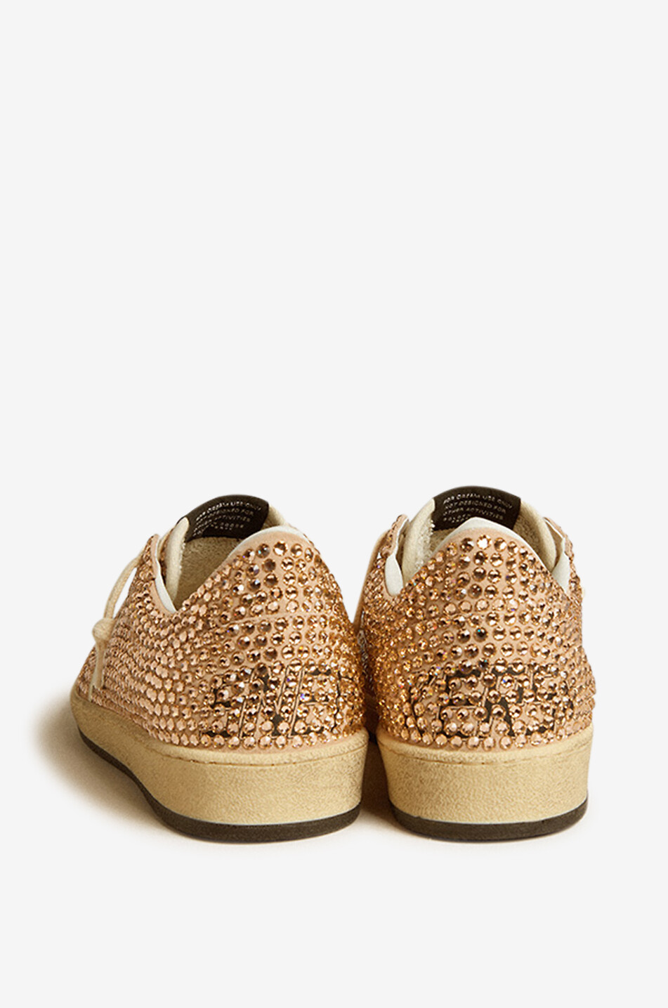 GOLDEN GOOSE Baskets basses ornées de cristaux Ball Star Femme ROSE CLAIR 6