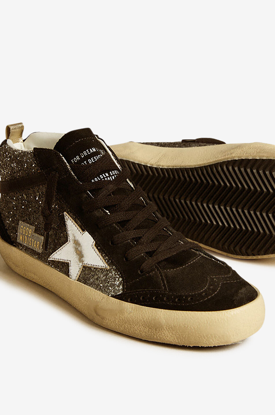GOLDEN GOOSE Baskets montantes à paillettes Mit Star Femme NOIR 4