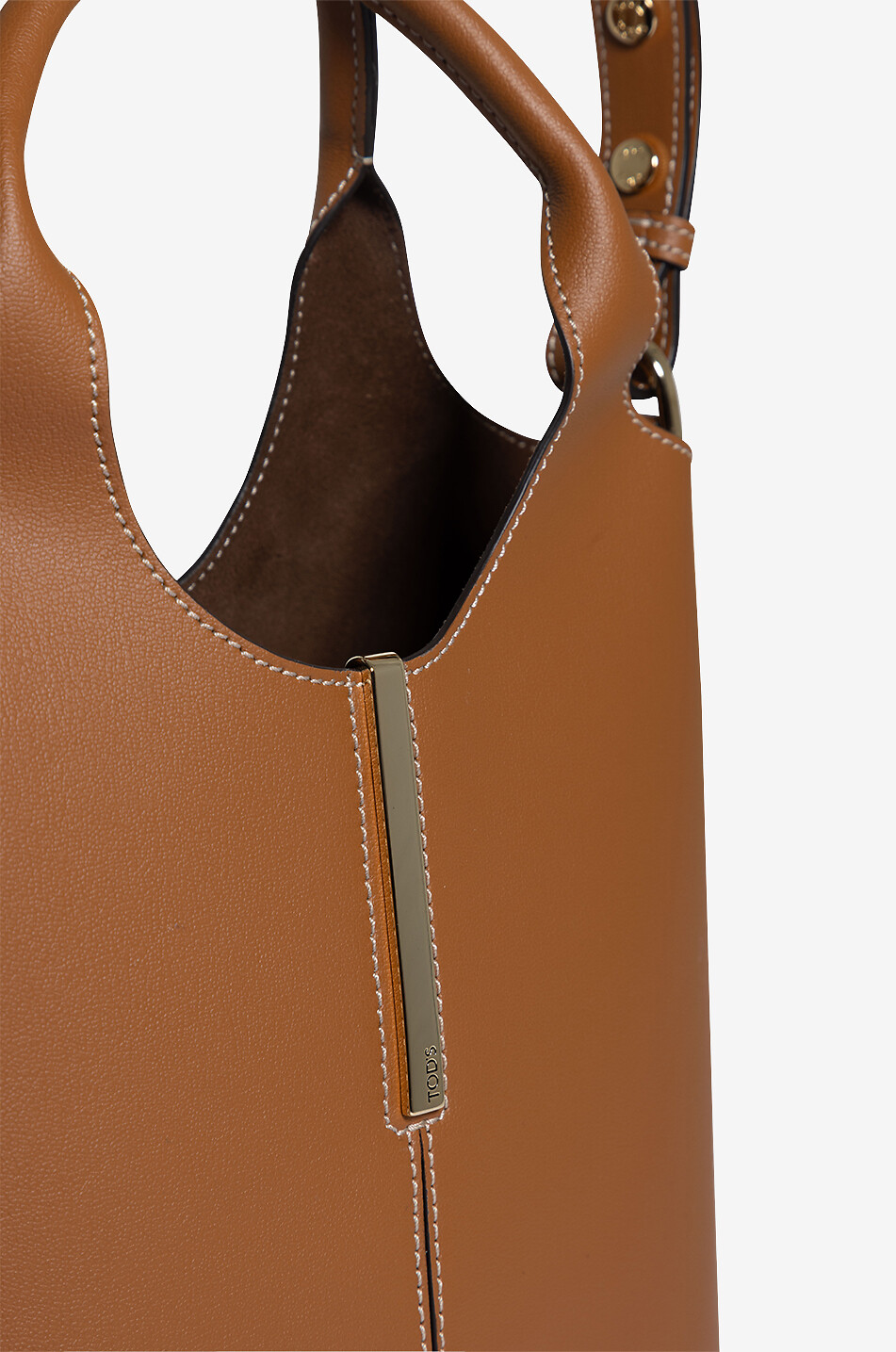 TOD'S Shopping Tote Mini supple leather bag Women BROWN 6