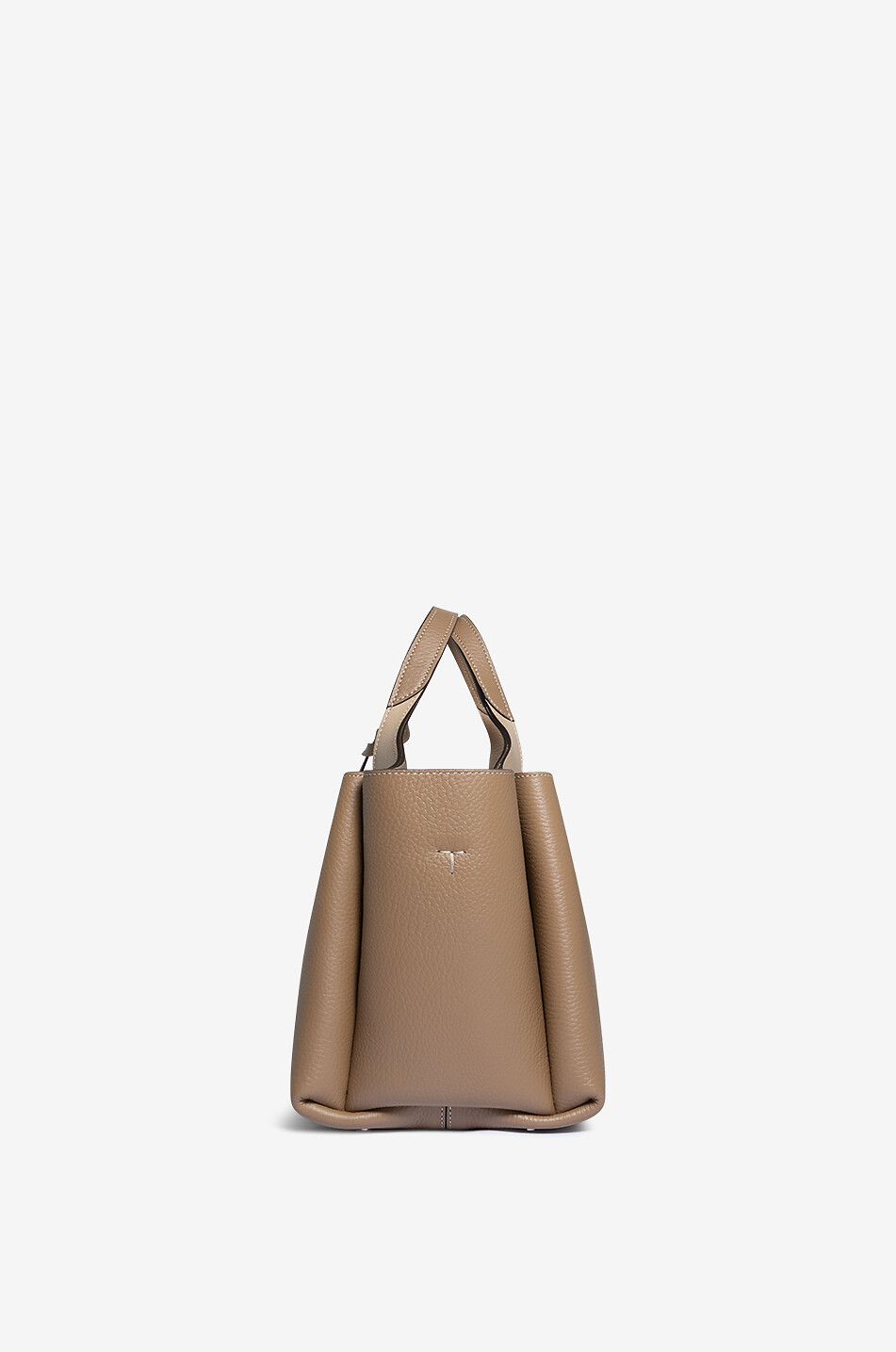 TOD'S Tasche aus genarbtem Leder T Timeless Mini Damen HELLBRAUN 4