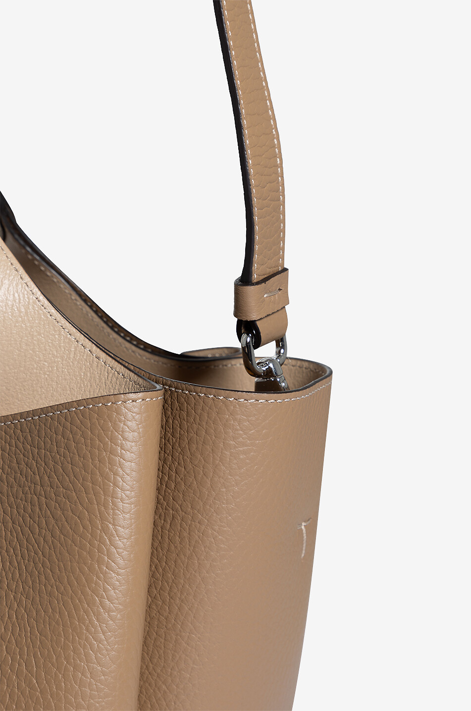 TOD'S Tasche aus genarbtem Leder T Timeless Mini Damen HELLBRAUN 6