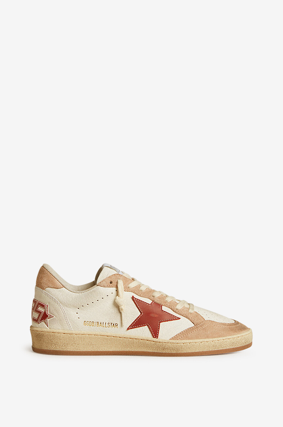 Ball Star low-top distressed nappa and suede sneakers