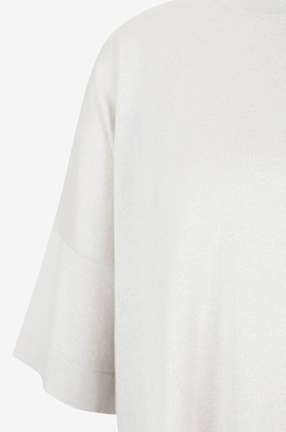 BRUNELLO CUCINELLI Short-sleeved sparkling cashmere boxy fine-gauge jumper Women WHITE 3