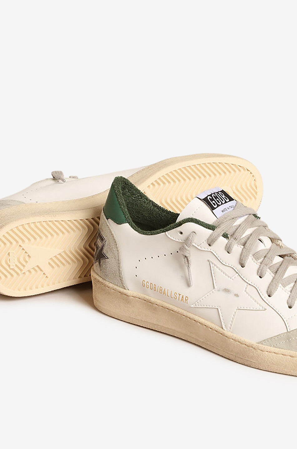 GOLDEN GOOSE Kunstleder- und Wildledersneakers Ball Star Herren WEISS 8
