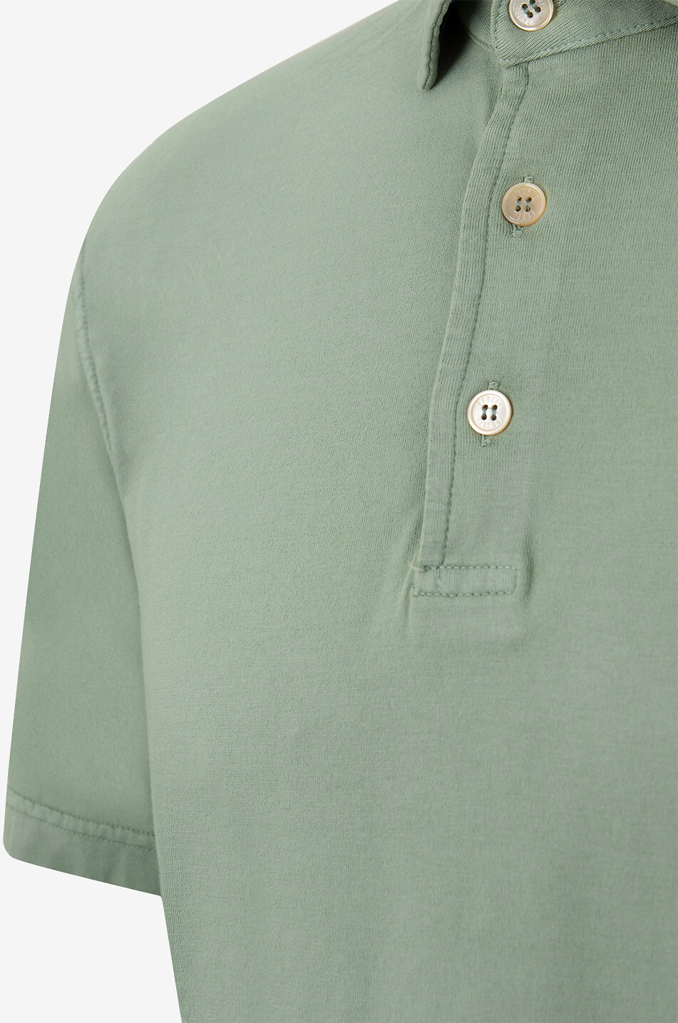 FEDELI Kurzärmeliges Polohemd aus Baumwolle von Zero Herren HELLGRÜN 3