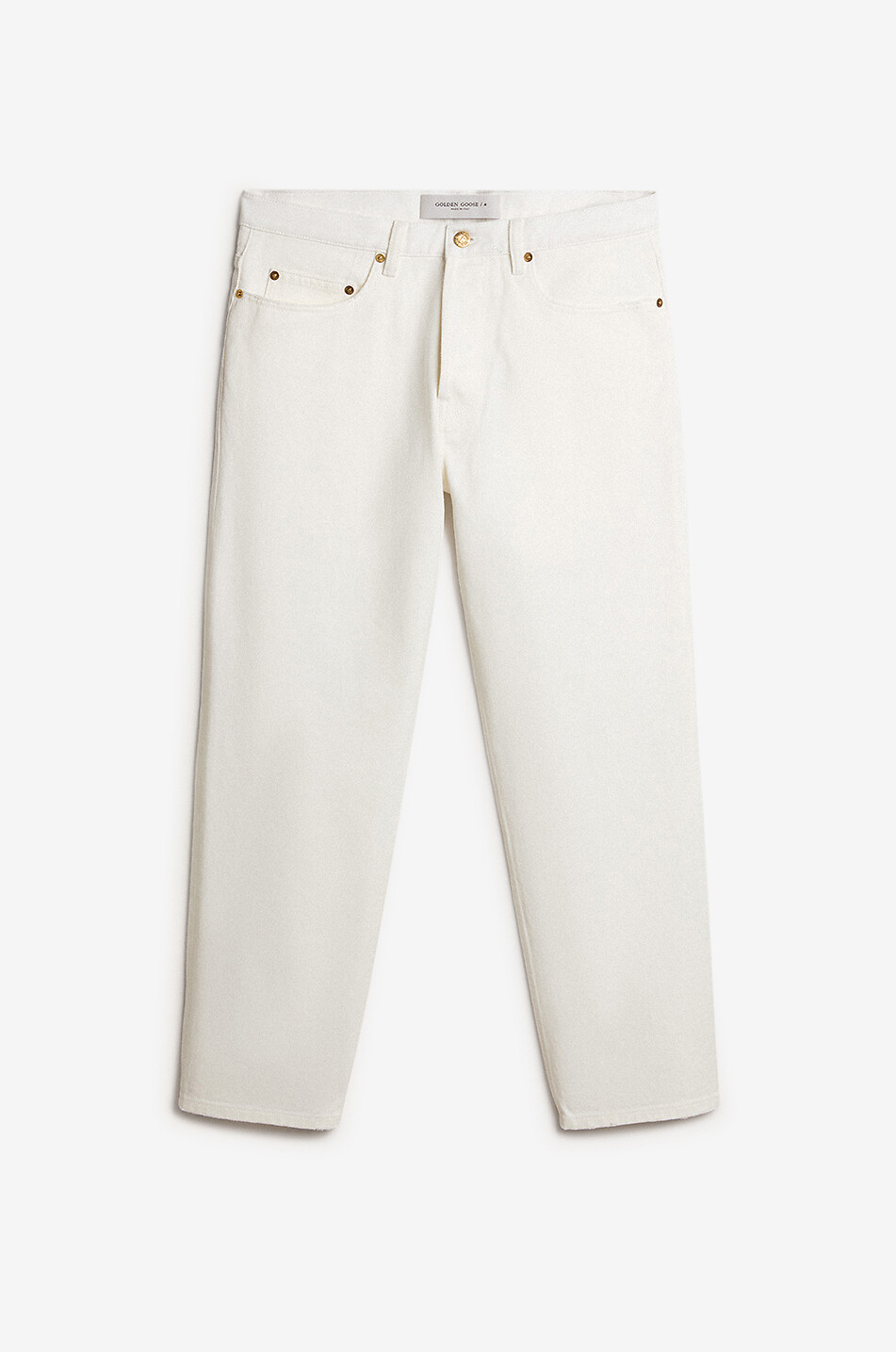 Cotton straight-leg jeans