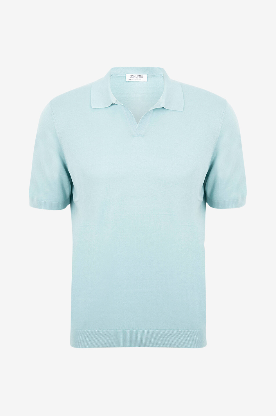 Polo à manches courtes en soie en maille fine