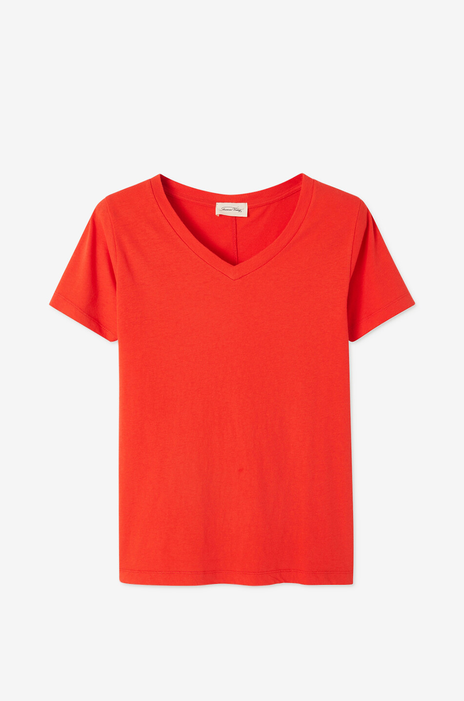 AMERICAN VINTAGE T-shirt à manches courtes et col V Gamipy Femme ROUGE 1