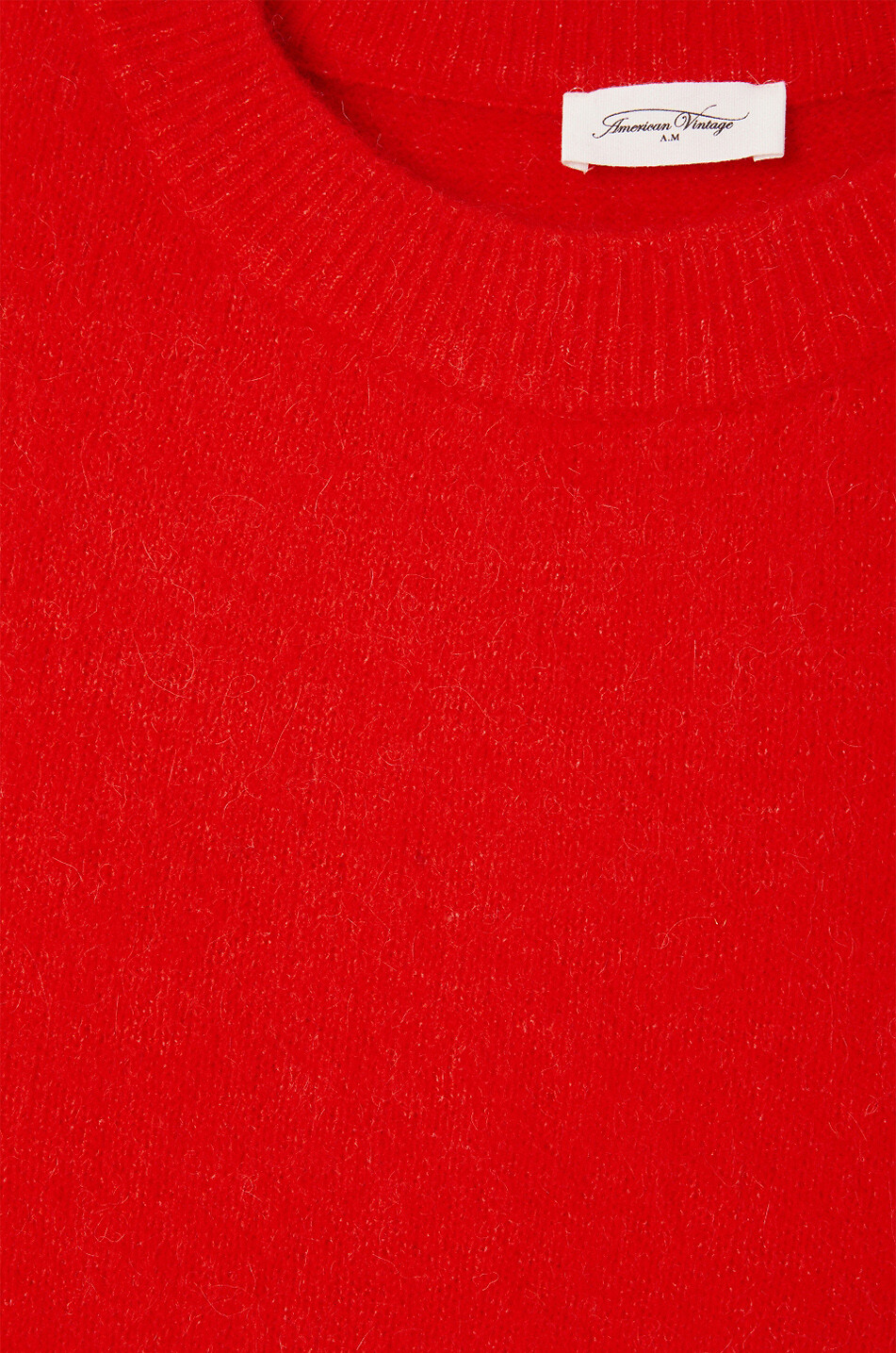 AMERICAN VINTAGE Pull à col rond en laine d'alpaga et laine Vitow Femme ROUGE 2