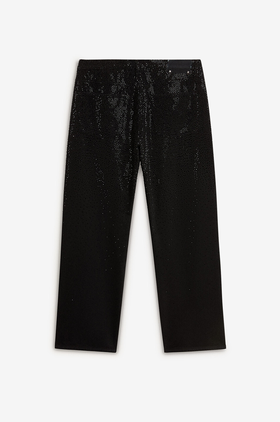 GOLDEN GOOSE Jean baggy déchiré à strass Skate Homme NOIR 5