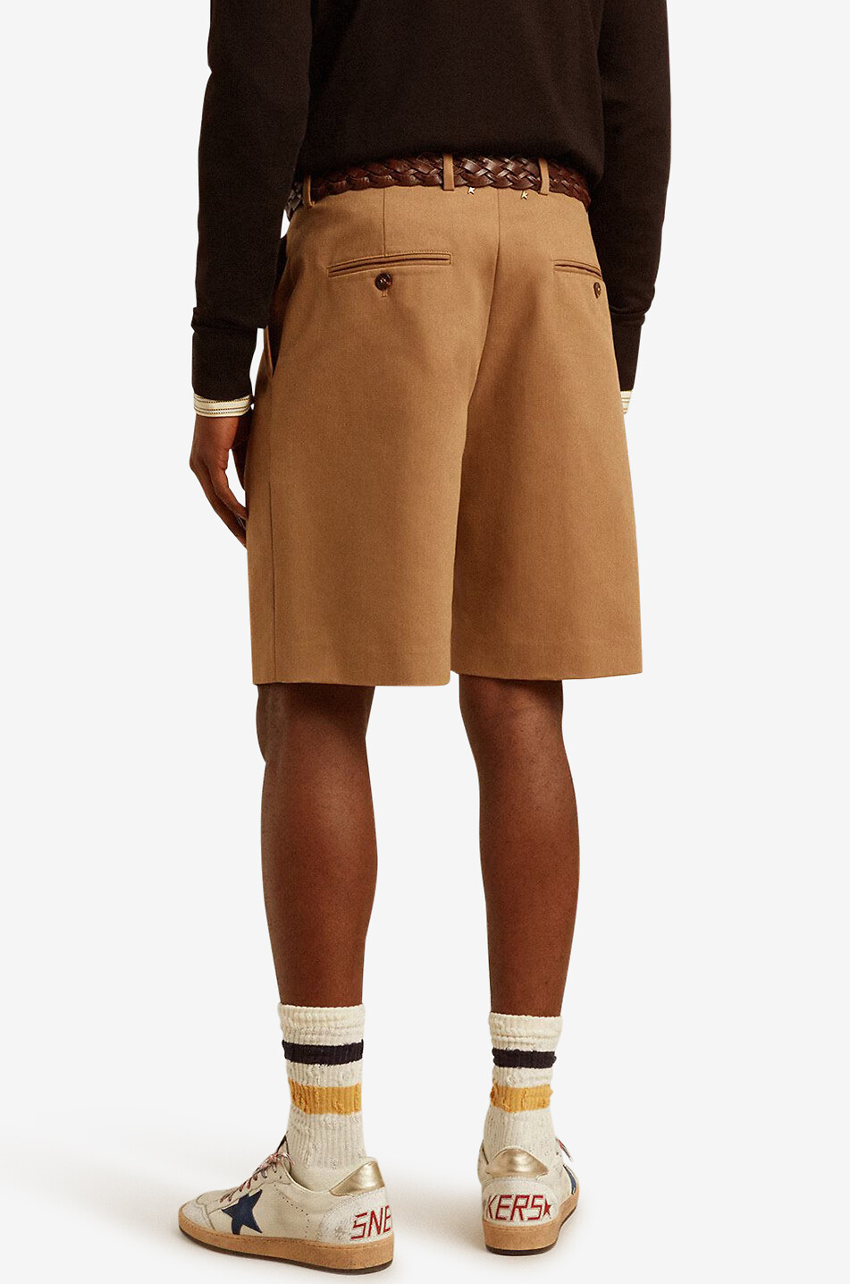 GOLDEN GOOSE Dato cotton blend Bermuda shorts Men BEIGE 3
