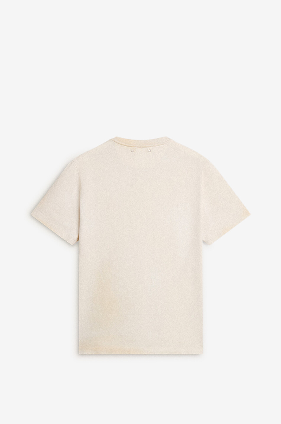 GOLDEN GOOSE T-shirt en coton vieilli imprimé Golden Club Homme BEIGE 2
