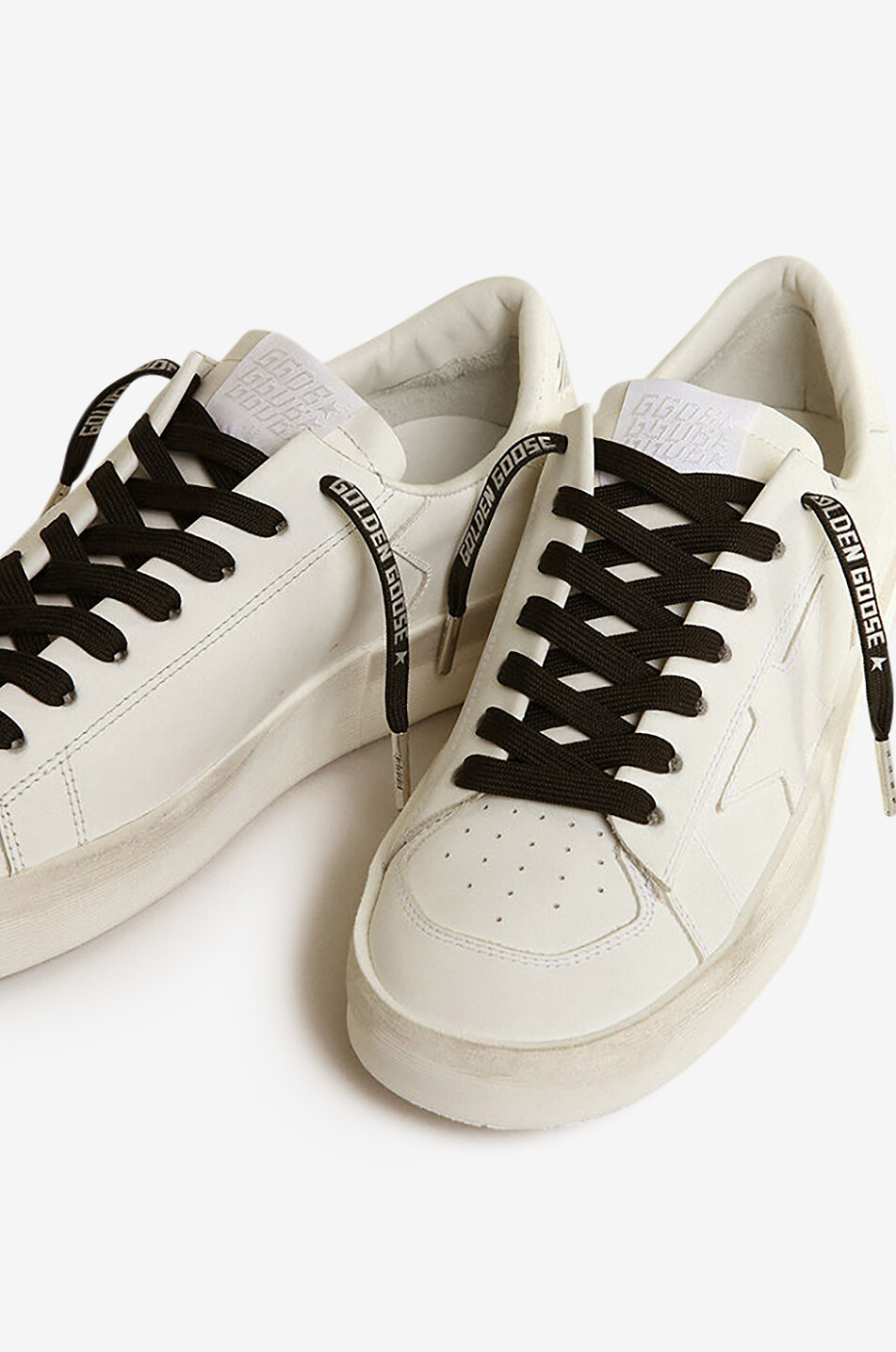 GOLDEN GOOSE Kit Lace pair of logo printed shoe laces Women BLACK 3