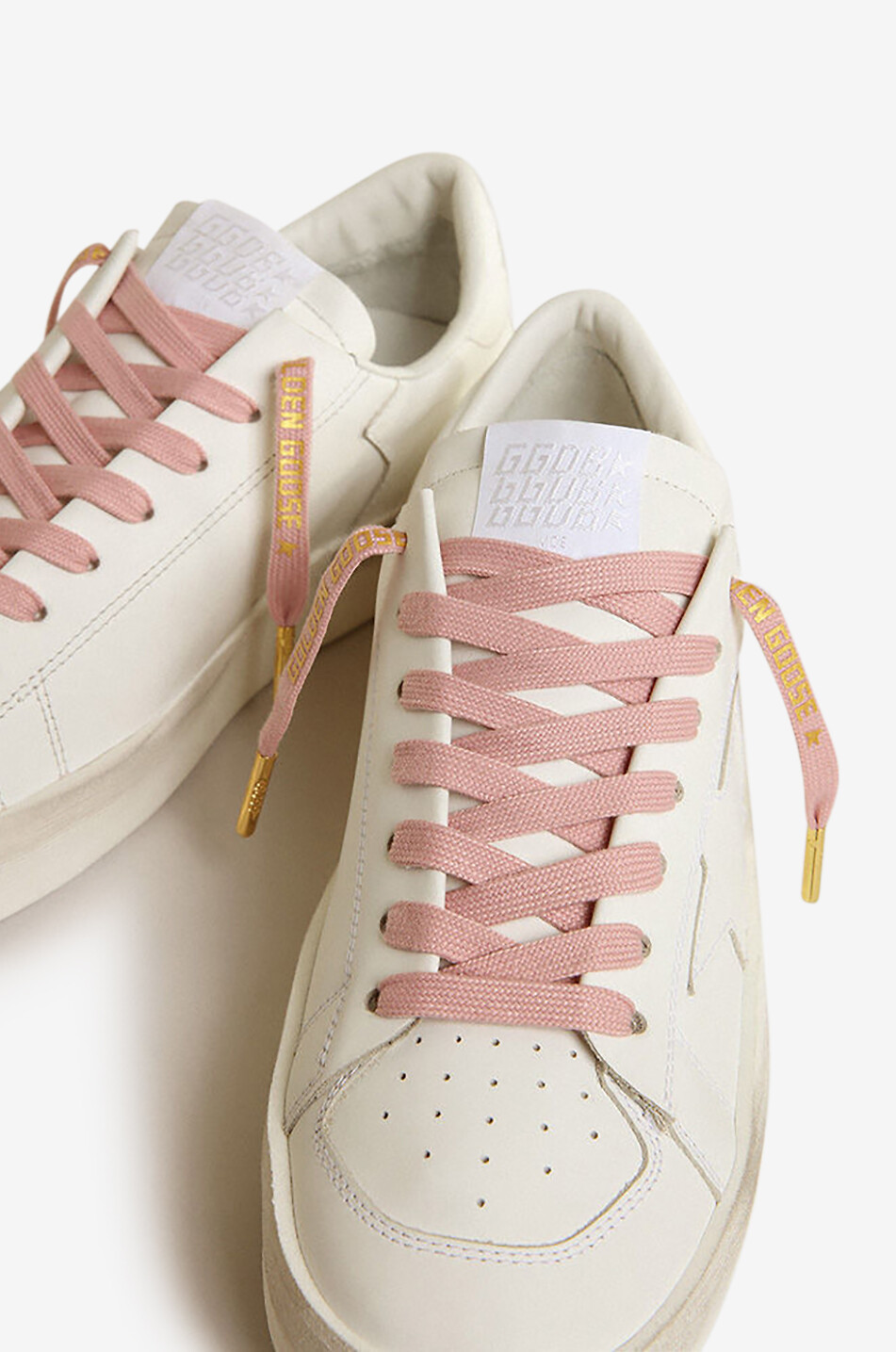 GOLDEN GOOSE Kit Lace pair of logo printed shoe laces Women PINK 3