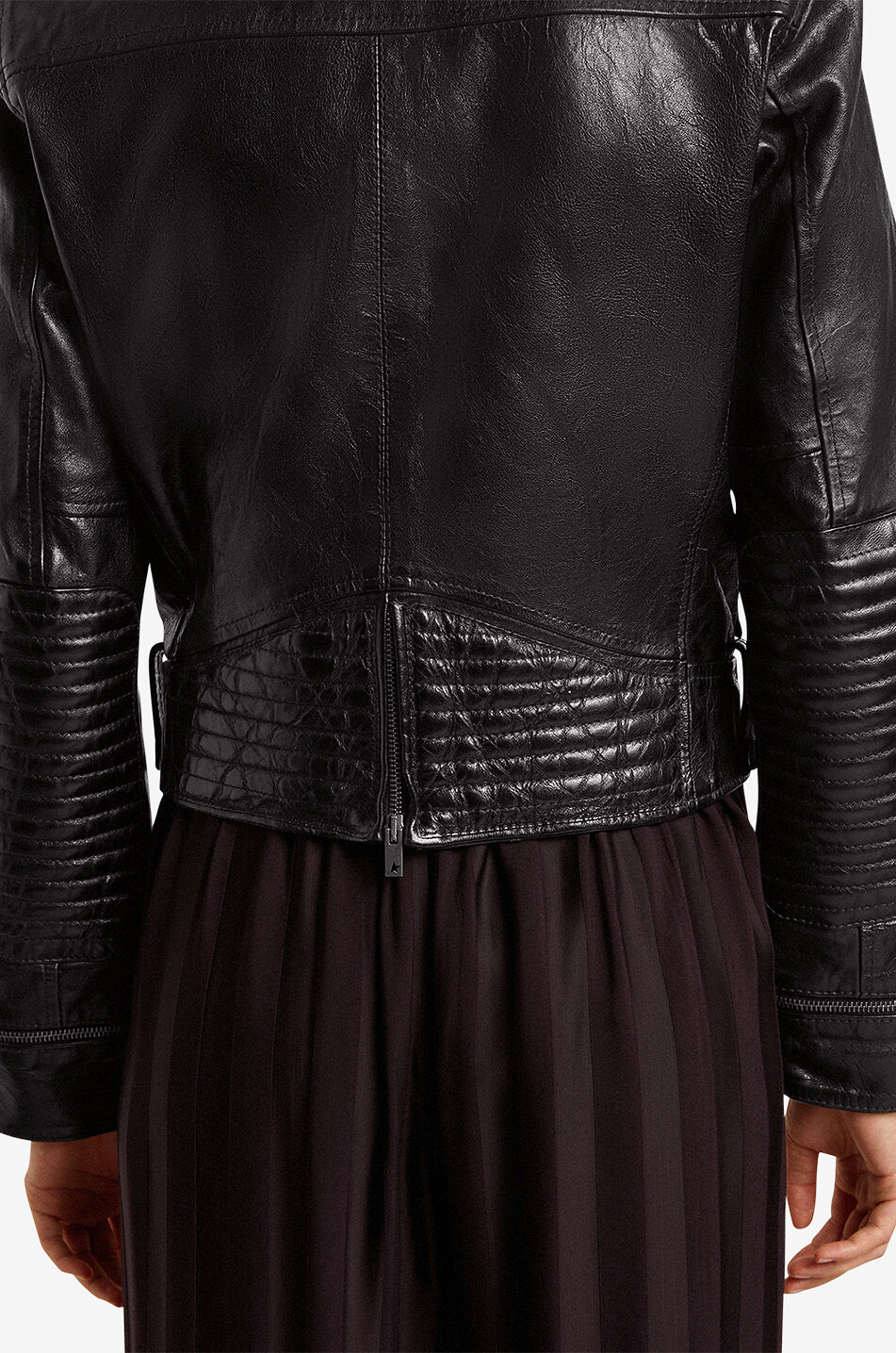 Boxy-Bikerjacke aus Leder Journey Nevada