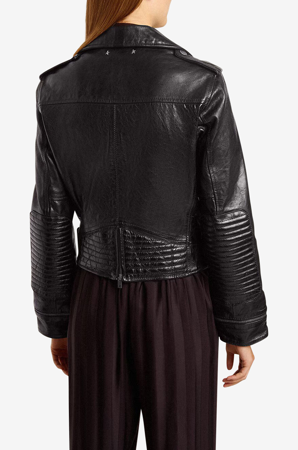 Boxy-Bikerjacke aus Leder Journey Nevada