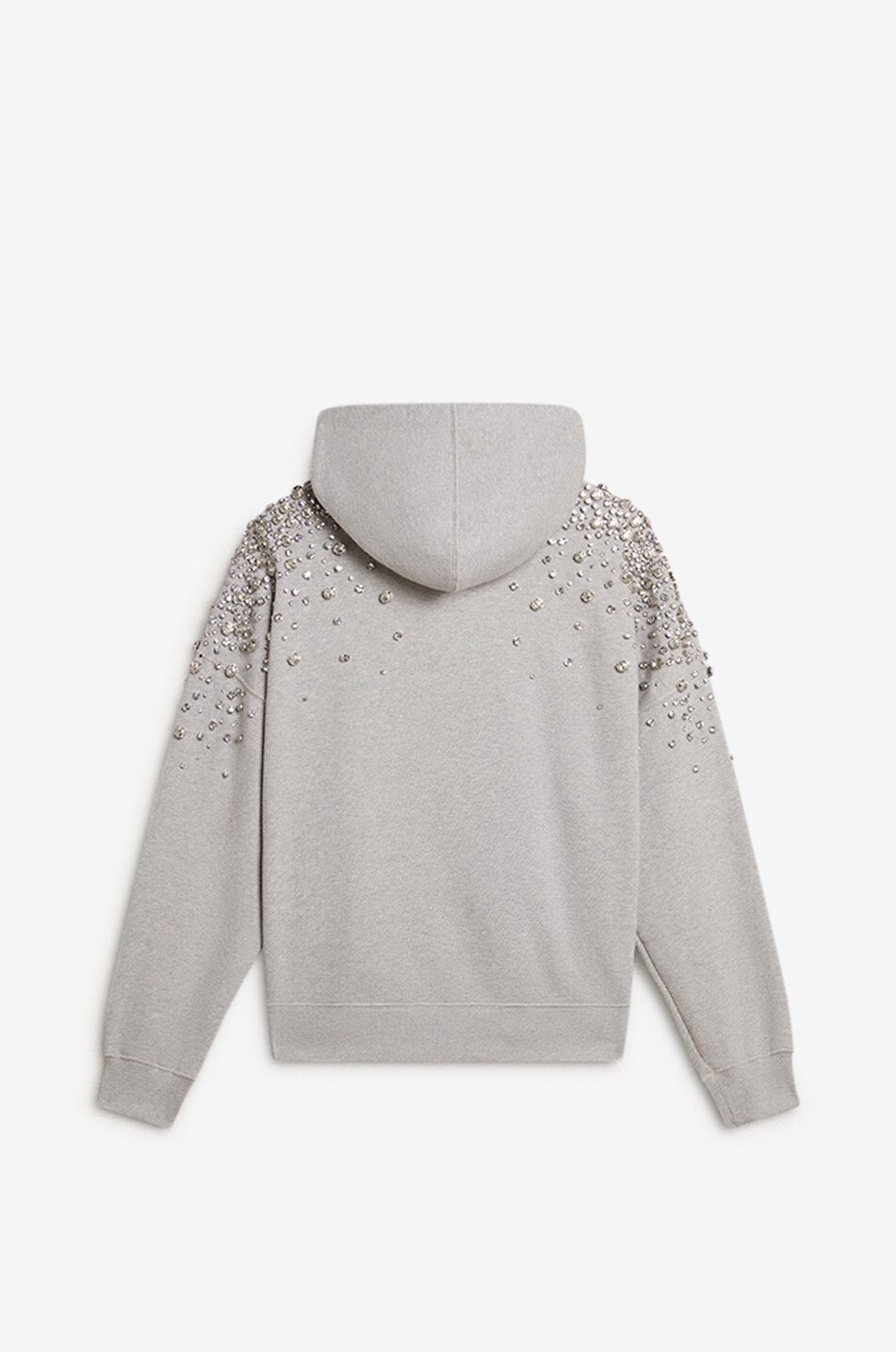 GOLDEN GOOSE Sweat-shirt à capuche chiné orné de cristaux Melissa Haus Homme GRIS 2