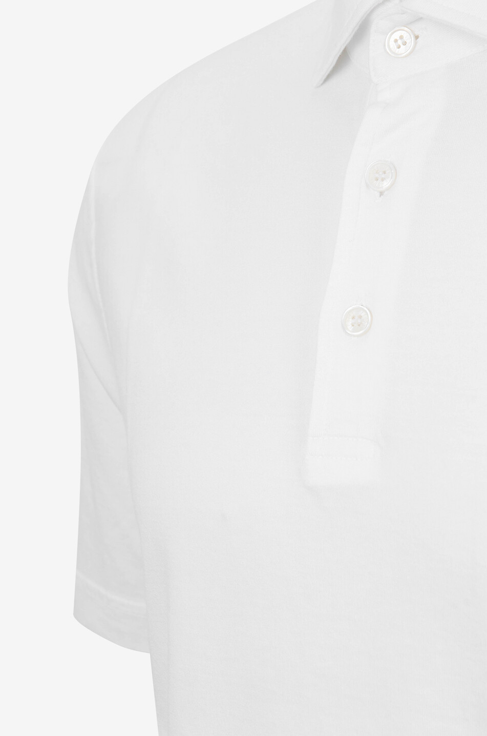 FEDELI Polo à manches courtes en coton Zero Homme BLANC 3