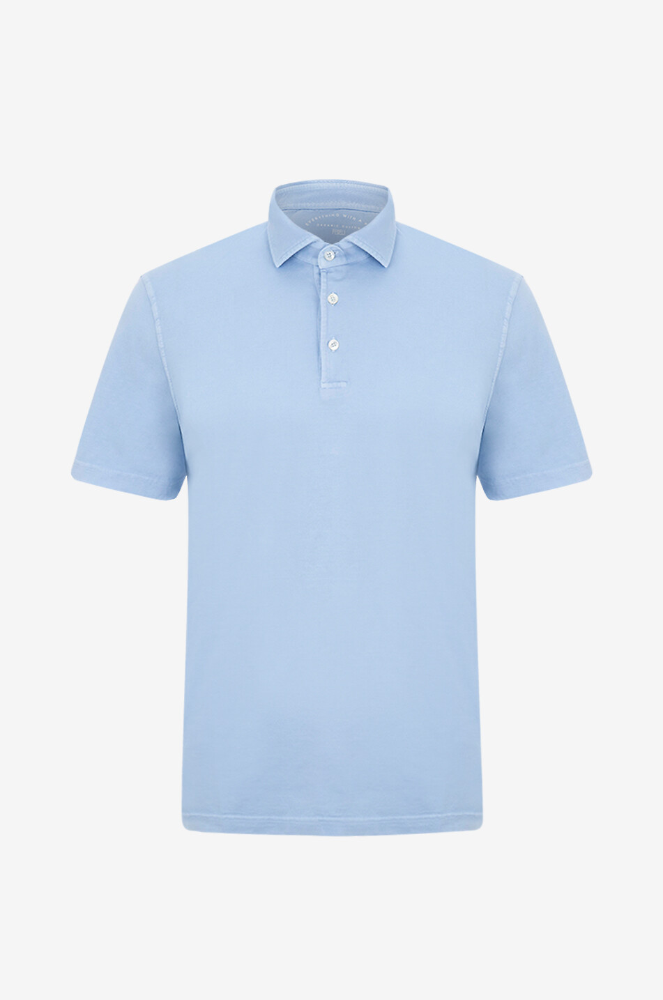 FEDELI Polo à manches courtes en coton Zero Homme BLEU CLAIR 1