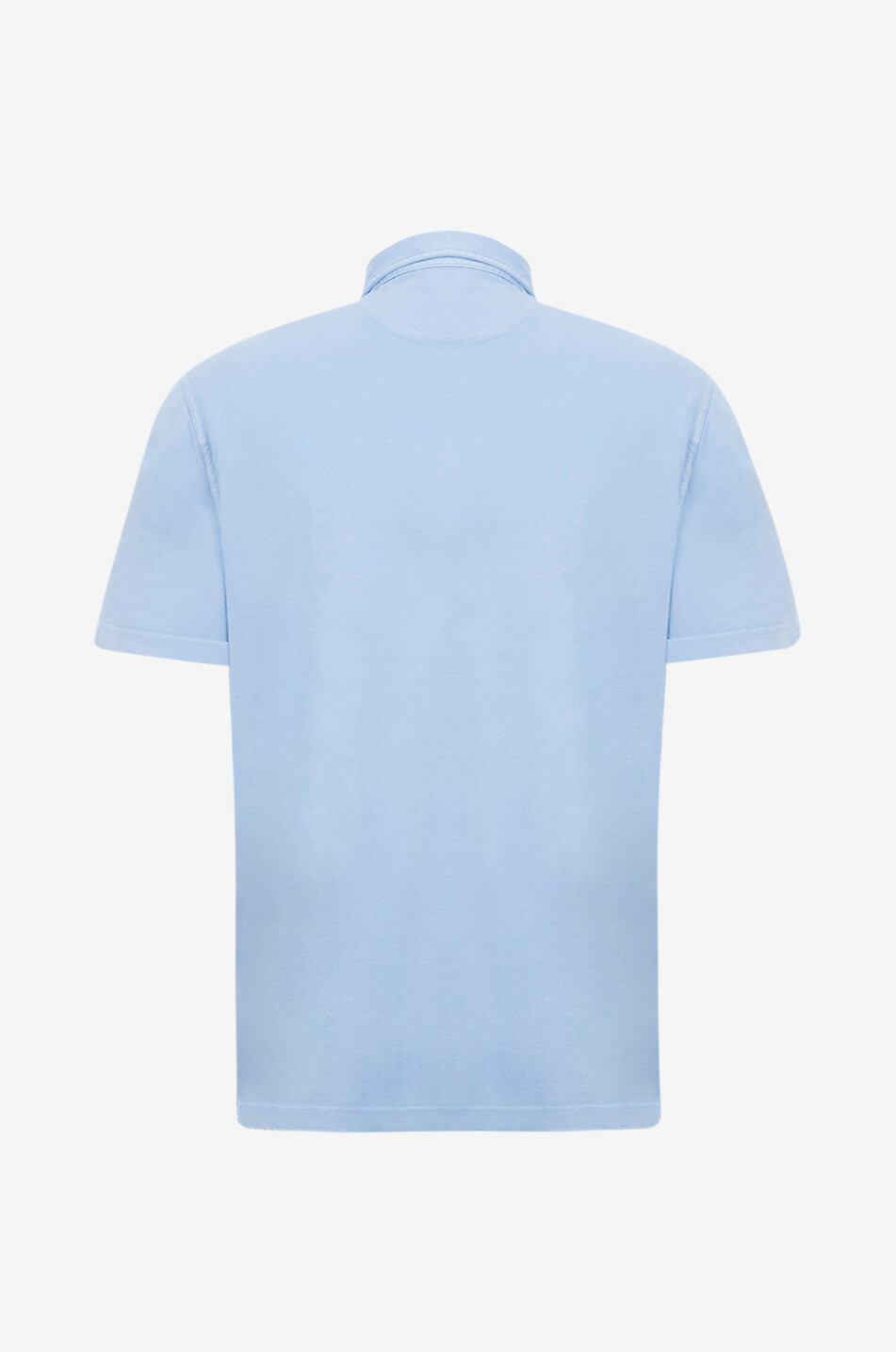 FEDELI Polo à manches courtes en coton Zero Homme BLEU CLAIR 2