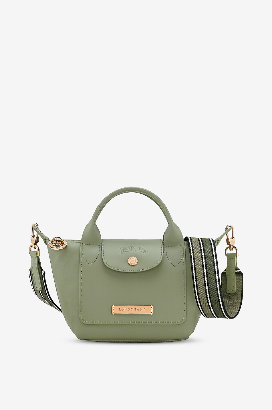 LONGCHAMP Le Pliage Extra XS calfskin handbag Women GREEN 1