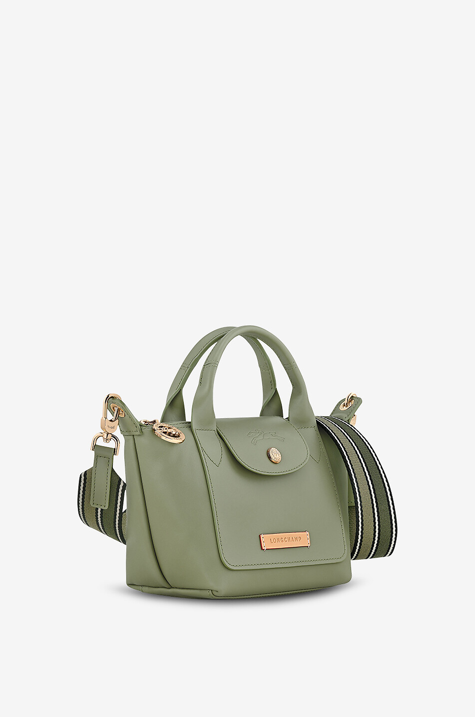 LONGCHAMP Le Pliage Extra XS calfskin handbag Women GREEN 2