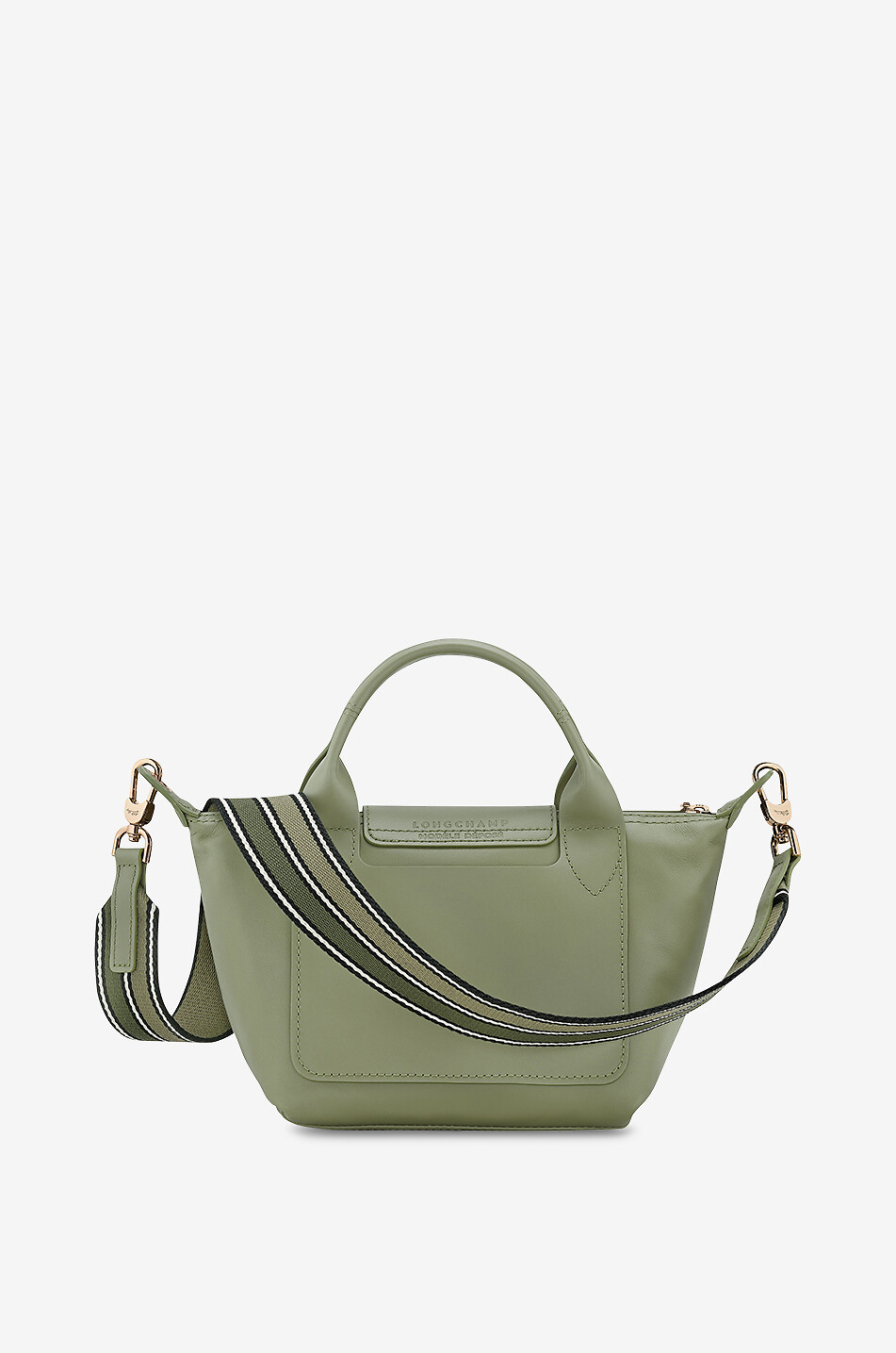 LONGCHAMP Le Pliage Extra XS calfskin handbag Women GREEN 3