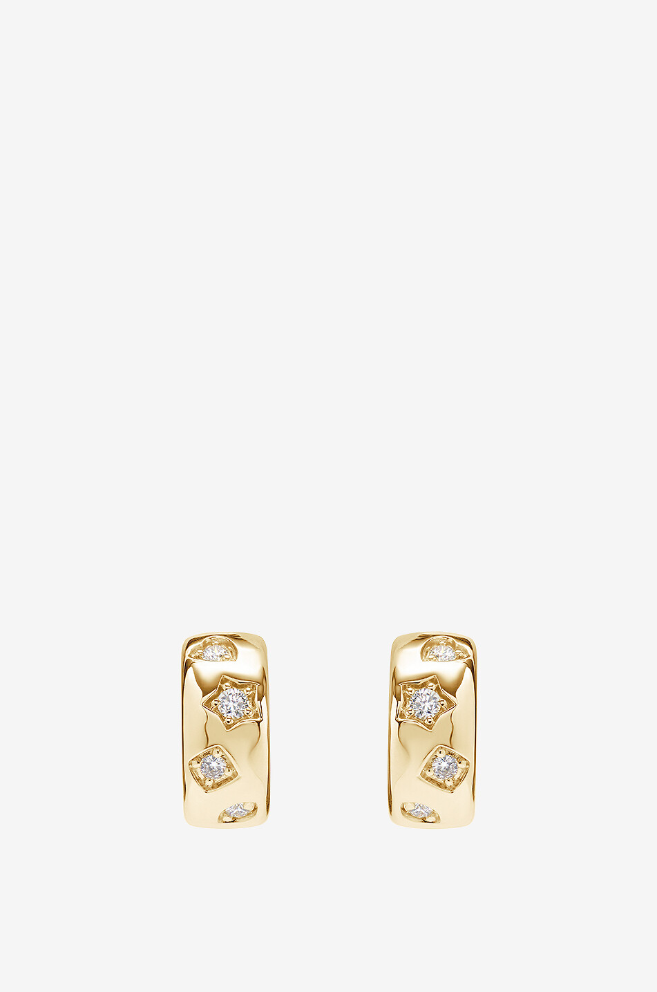 ROXANNE FIRST Diamond Confetti gold and diamond hoop earrings Women GOLDEN 1