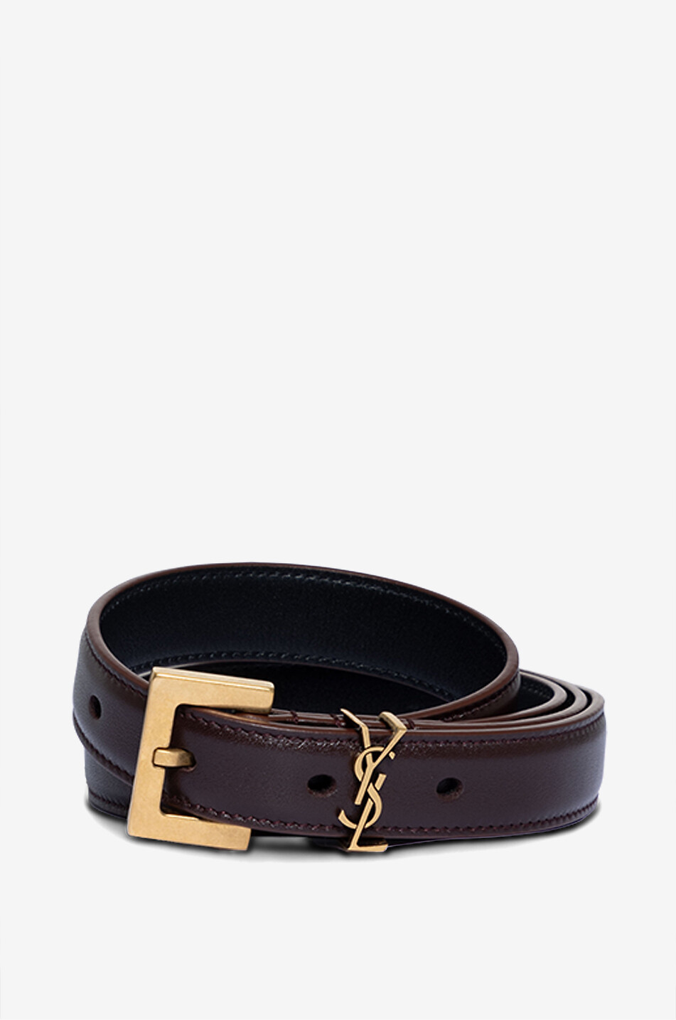 Cassandre monogrammed thin leather belt - 2 cm