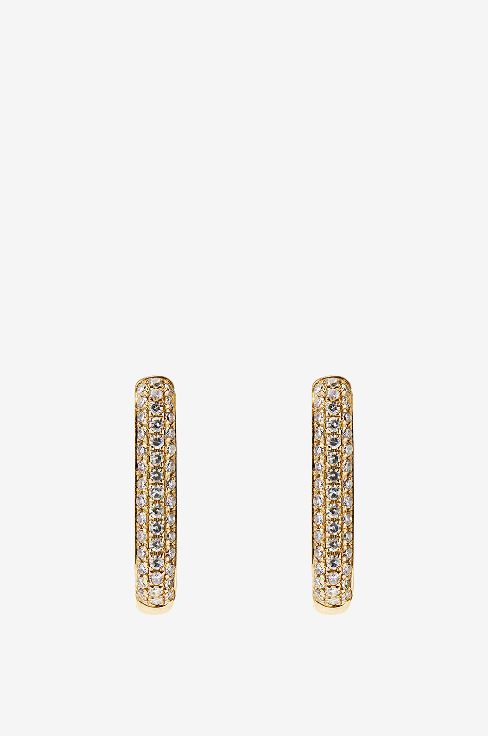 Créoles en or jaune et diamants Oval Hoop