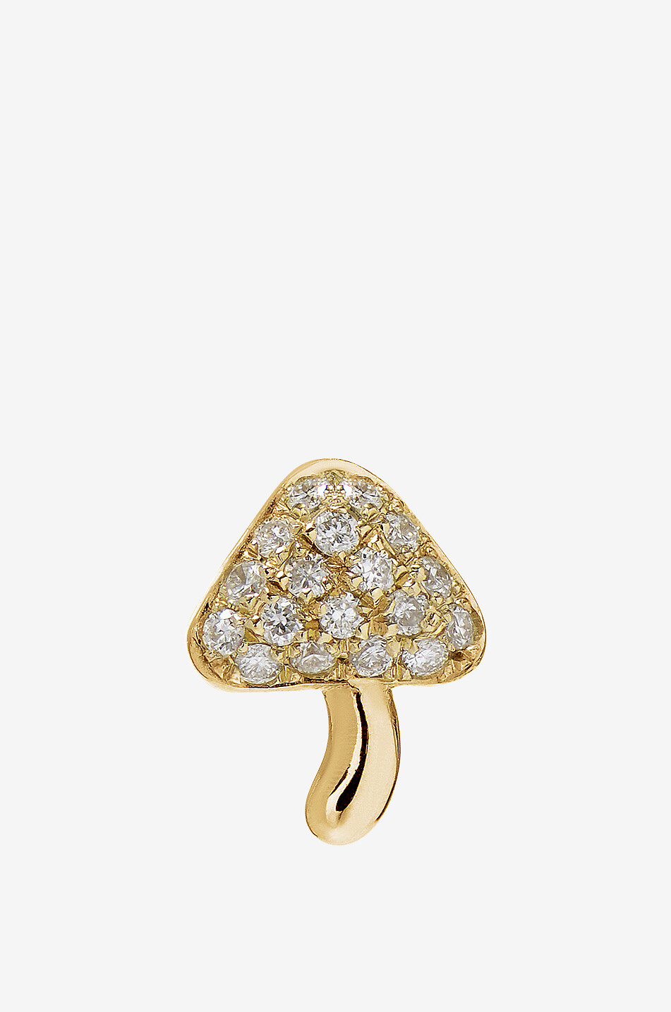ROXANNE FIRST Mono-clou d'oreilles en or jaune et diamants Mini Mushroom Femme DORE 1