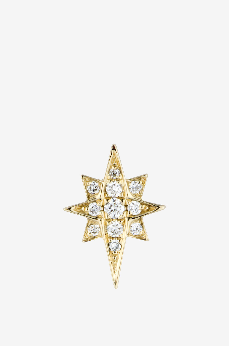 ROXANNE FIRST Mono-clou d'oreilles en or jaune et diamants Northern Star Femme DORE 1