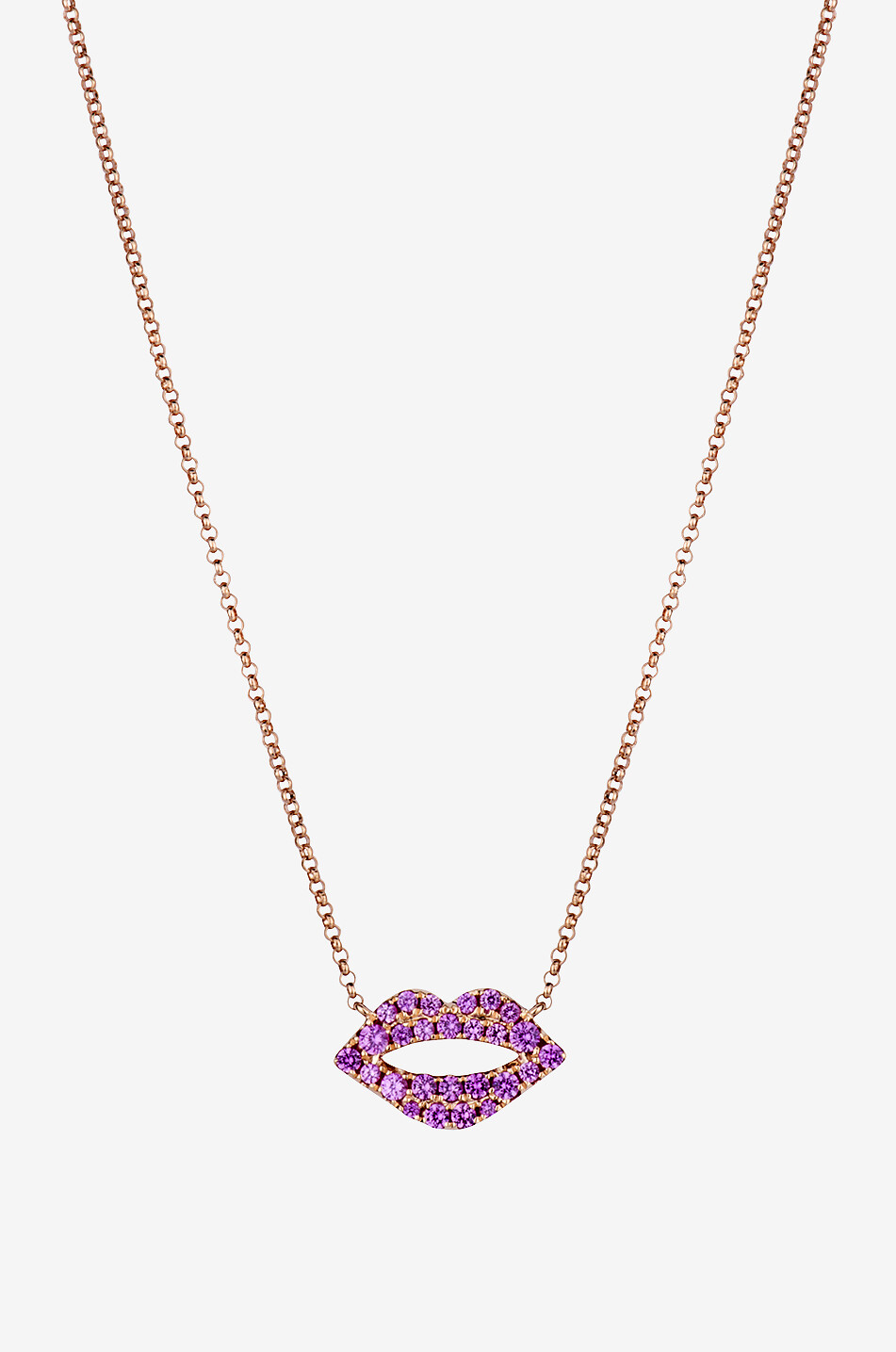 ROXANNE FIRST Collier en or rose Pink Sapphire Kiss Femme ROSE 1
