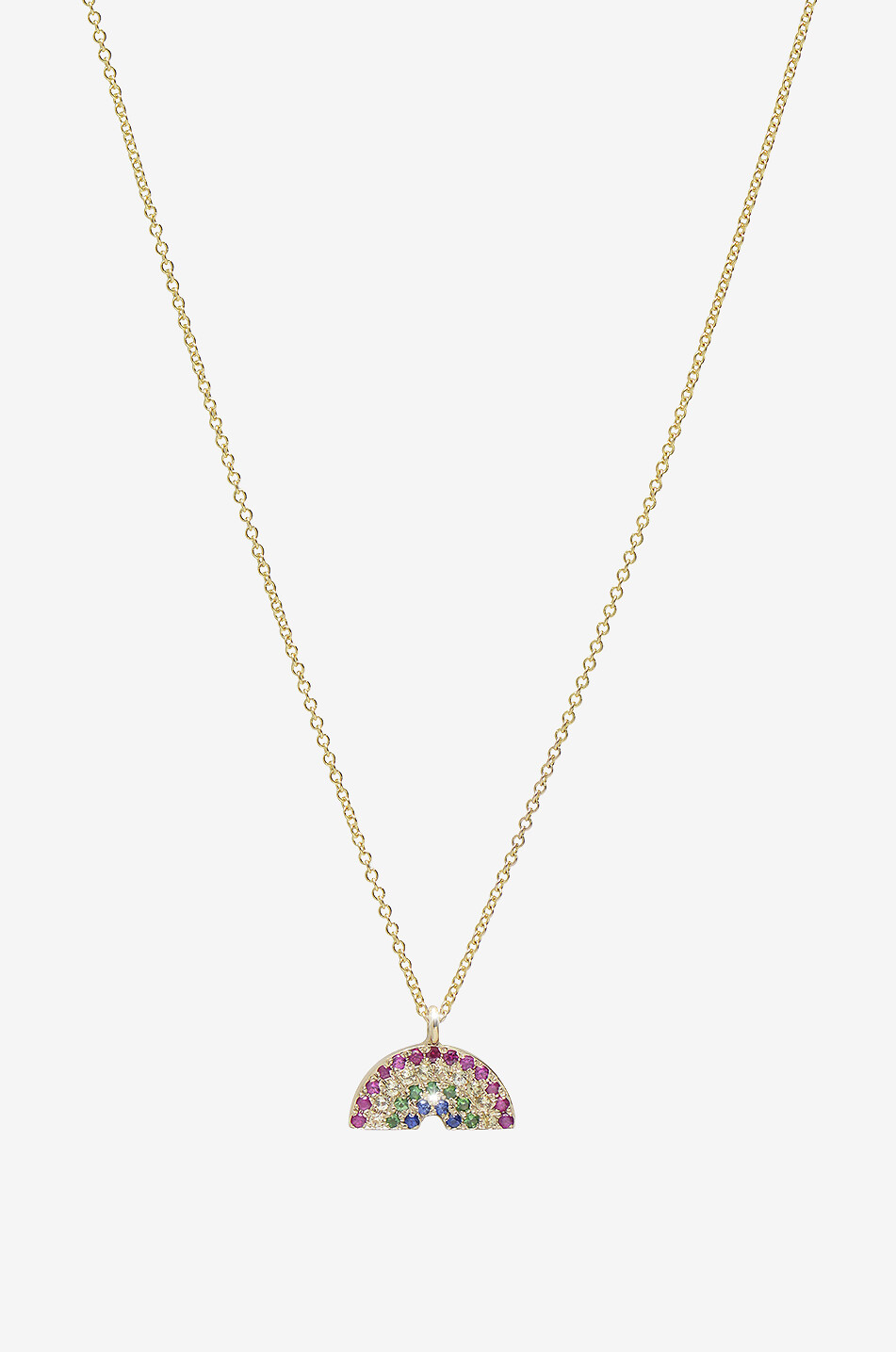 Collier en or à pendentif Mini Sapphire Rainbow