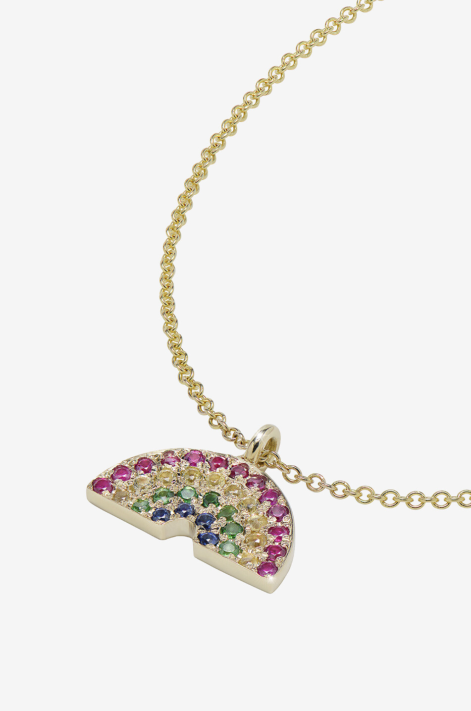 ROXANNE FIRST Collier en or à pendentif Mini Sapphire Rainbow Femme MULTICOLORE 2