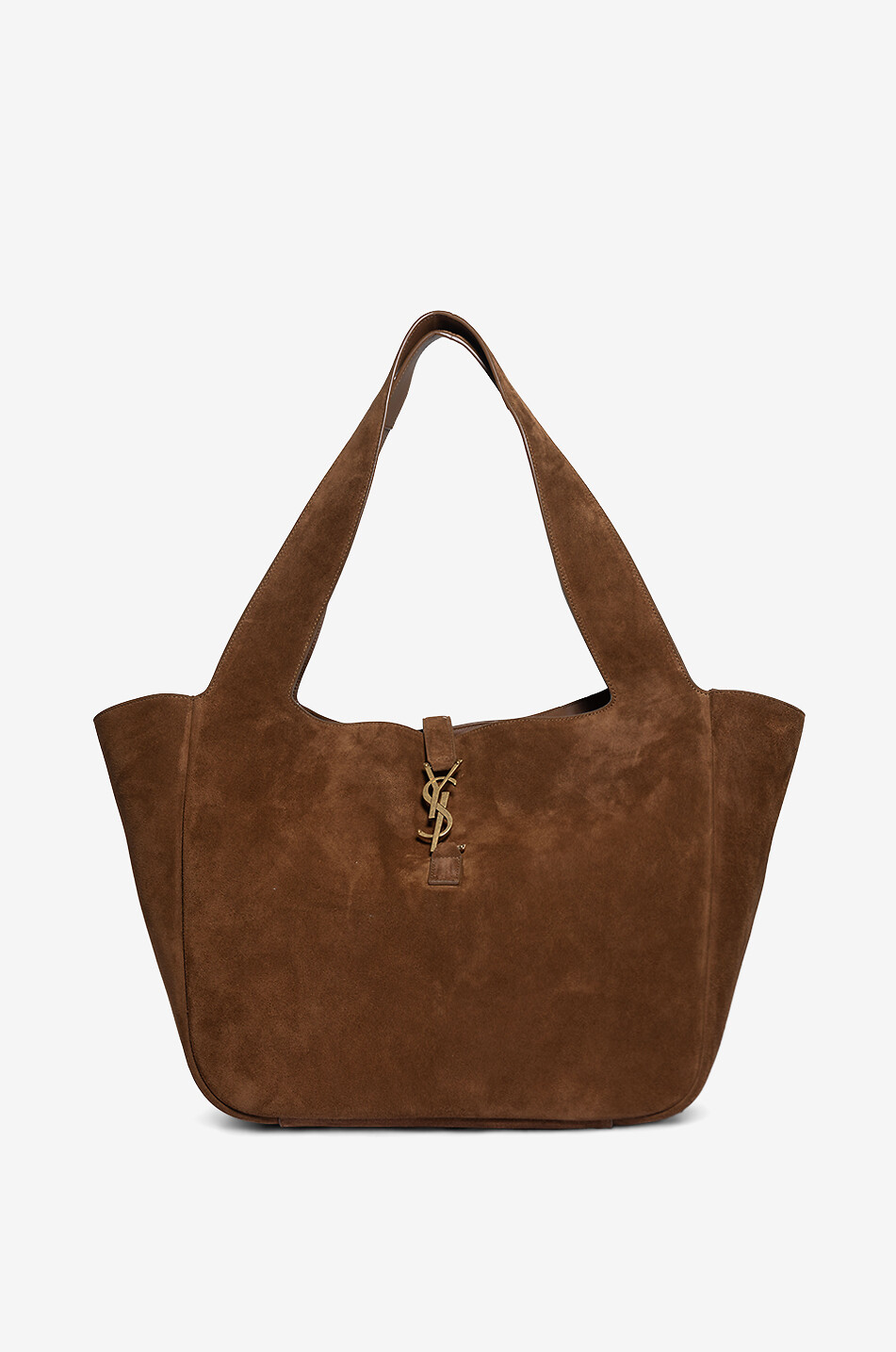 SAINT LAURENT PARIS Le 5 à 7 Bea suede tote bag Women DARK BROWN 1