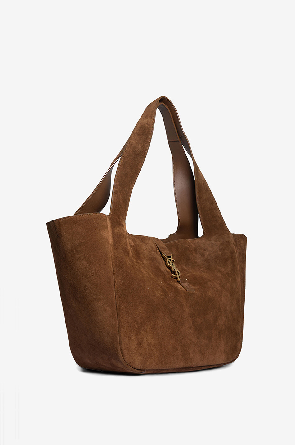 SAINT LAURENT PARIS Le 5 à 7 Bea suede tote bag Women DARK BROWN 2