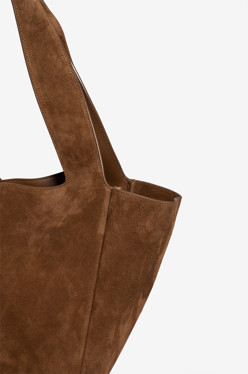 SAINT LAURENT PARIS Le 5 à 7 Bea suede tote bag Women DARK BROWN 5