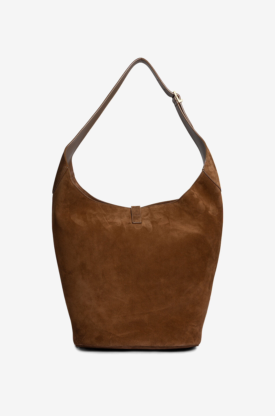 SAINT LAURENT PARIS Sac hobo en daim Le 5 à 7 Large Femme MARRON 3