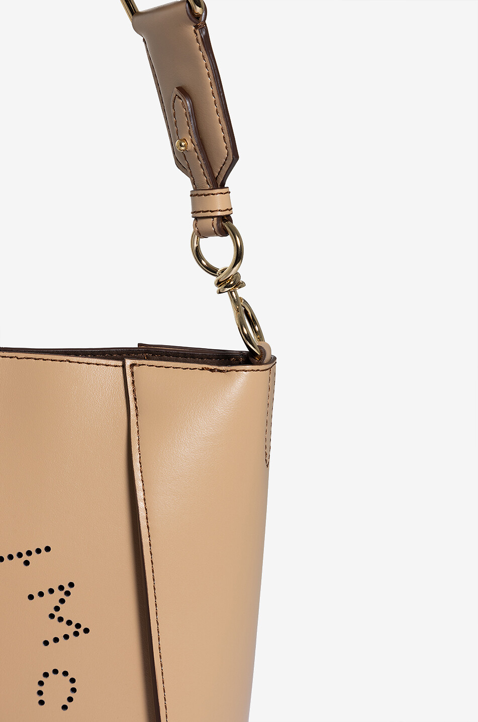 STELLA McCARTNEY Sac porté croisé en cuir synthétique Stella Logo Mini Femme MARRON CLAIR 5