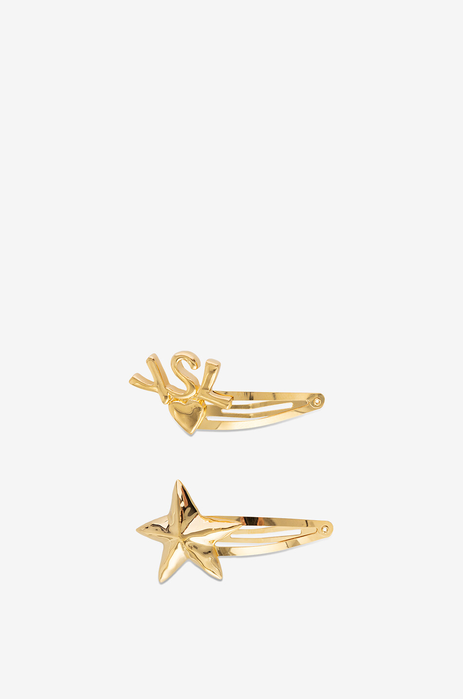 SAINT LAURENT PARIS Cassandre set of two gold-tone hair clips Women GOLDEN 1