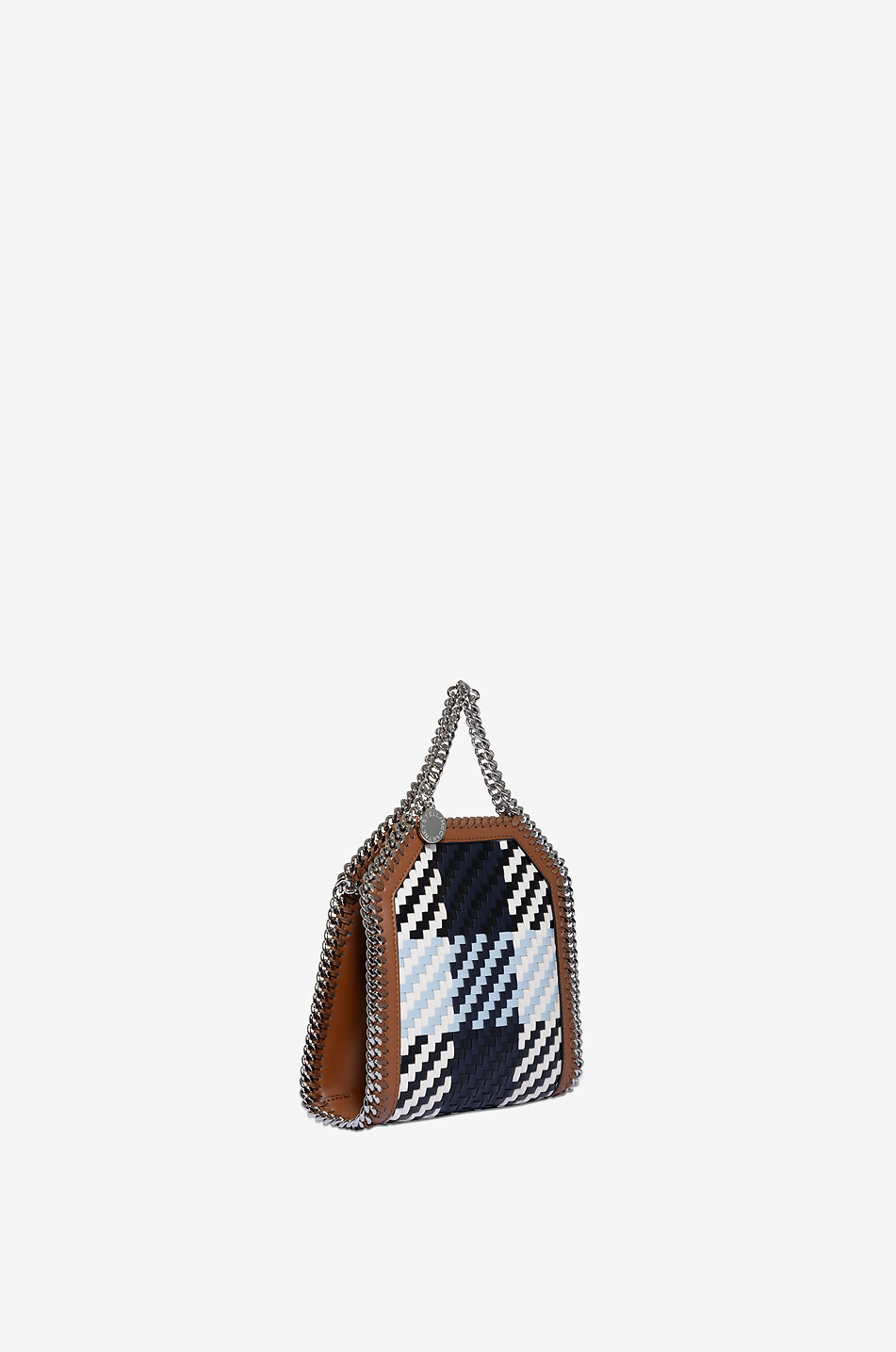 STELLA McCARTNEY Falabella Mini woven faux leather tote bag Women BLUE 2