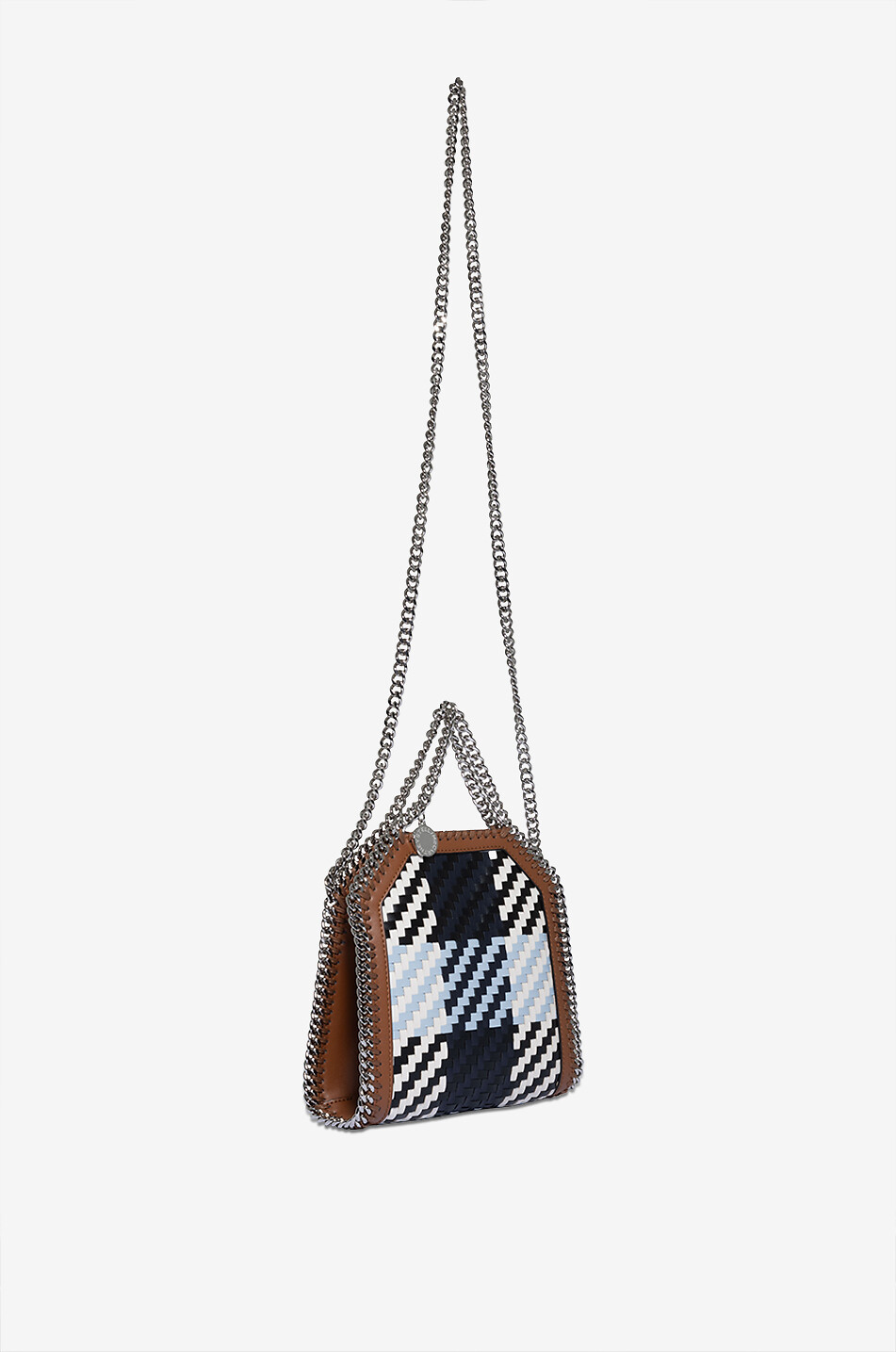 STELLA McCARTNEY Falabella Mini woven faux leather tote bag Women BLUE 5