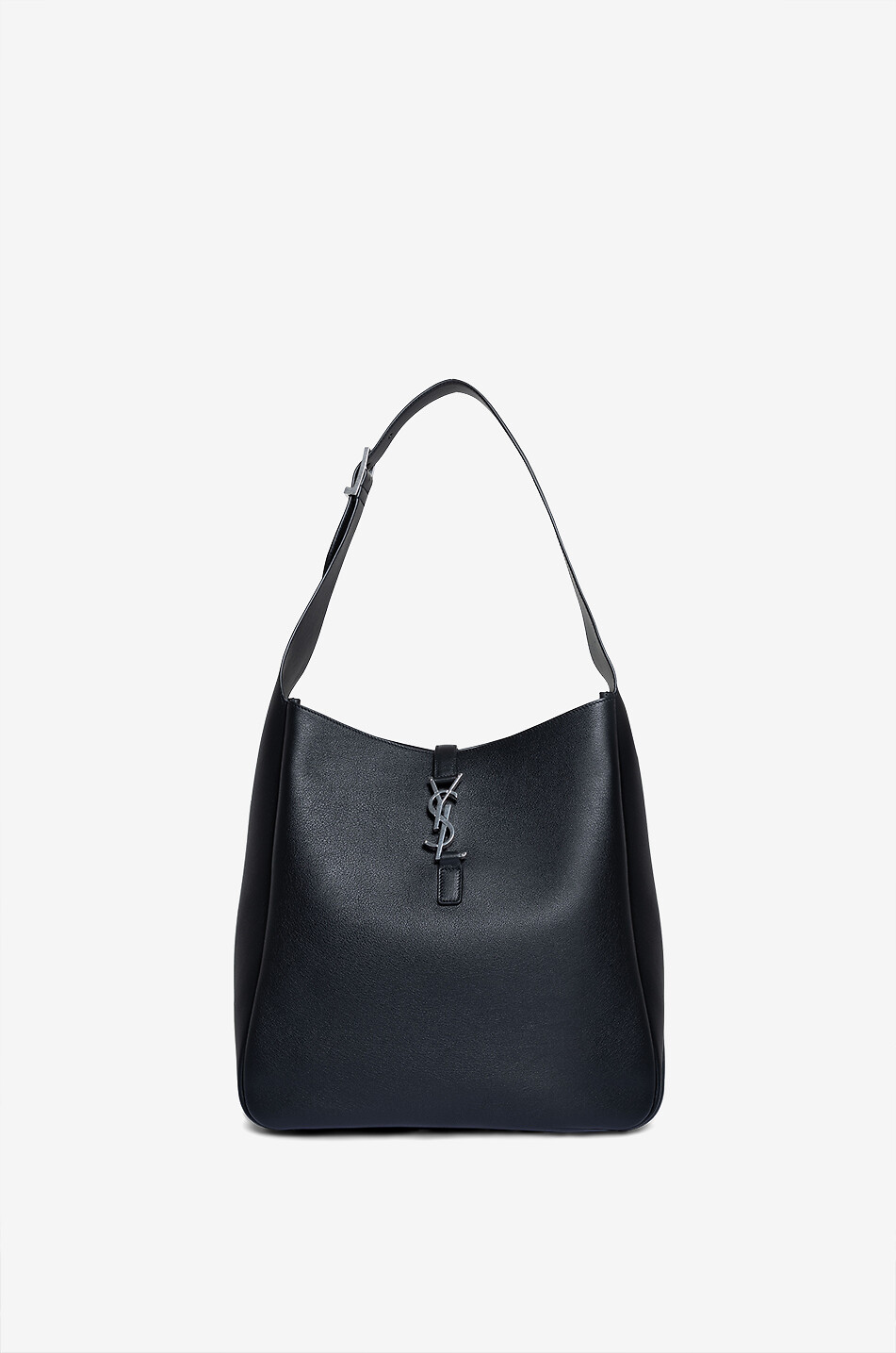 SAINT LAURENT PARIS Sac porté épaule en cuir grainé souple Le 5 à 7 Femme NOIR 1
