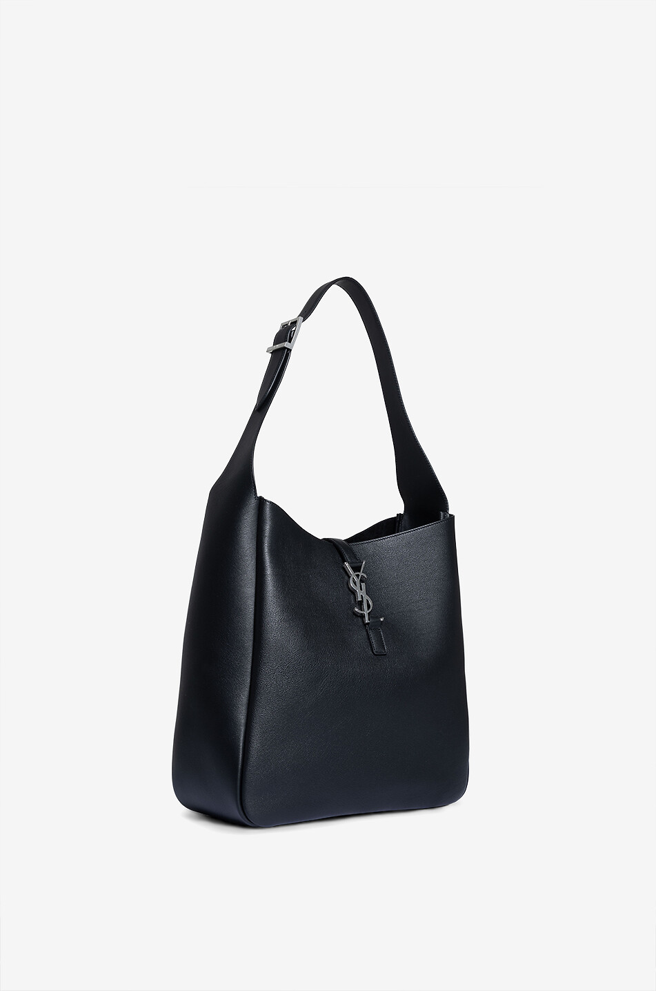 SAINT LAURENT PARIS Sac porté épaule en cuir grainé souple Le 5 à 7 Femme NOIR 2