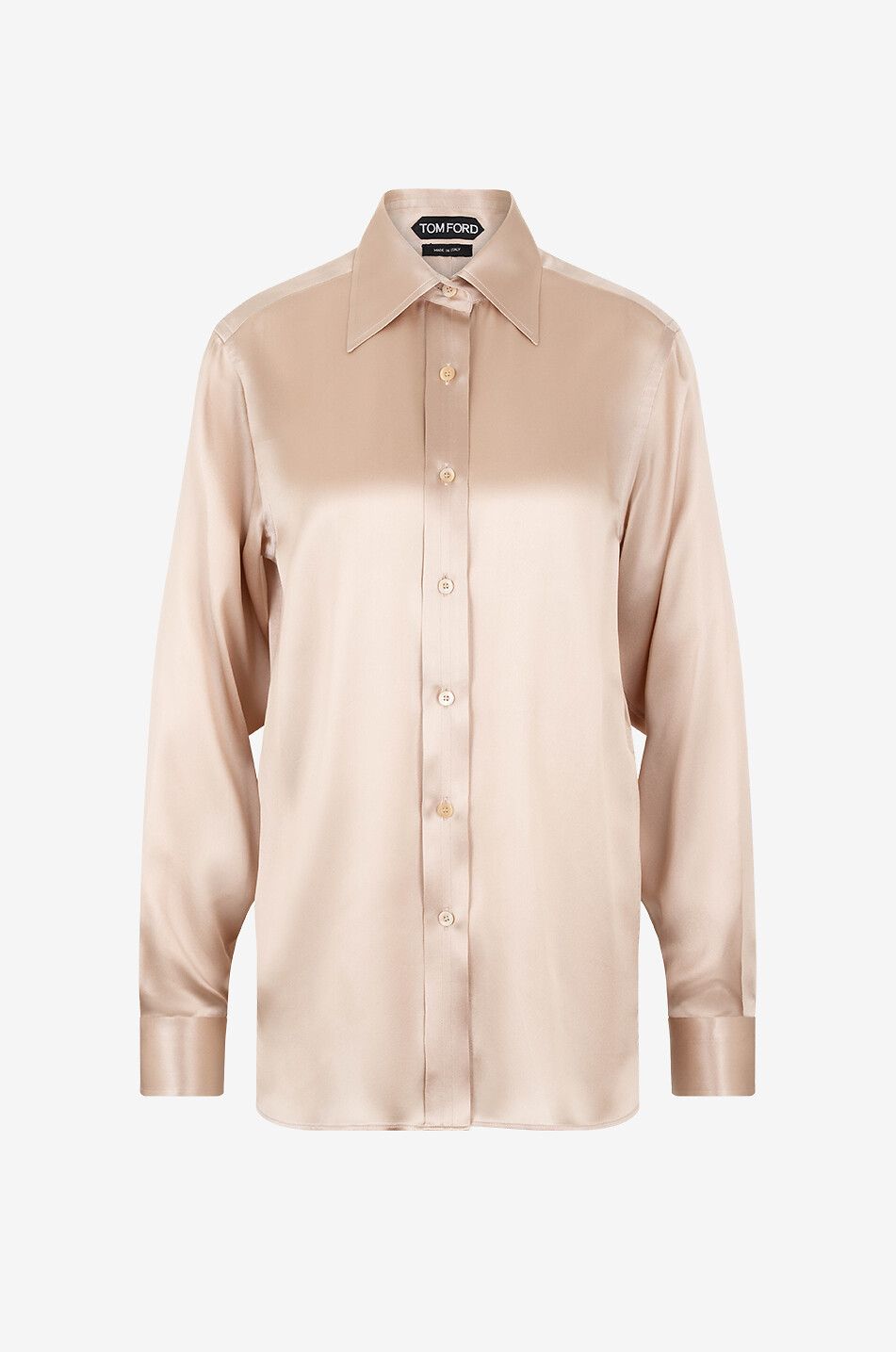 TOM FORD Chemise en charmeuse de soie fluide Femme BEIGE 1