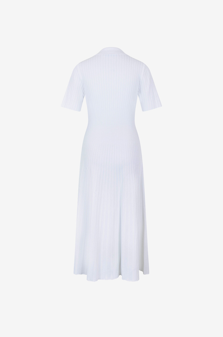 ANTONINO VALENTI Penchau ribbed knit midi polo dress Women WHITE 2